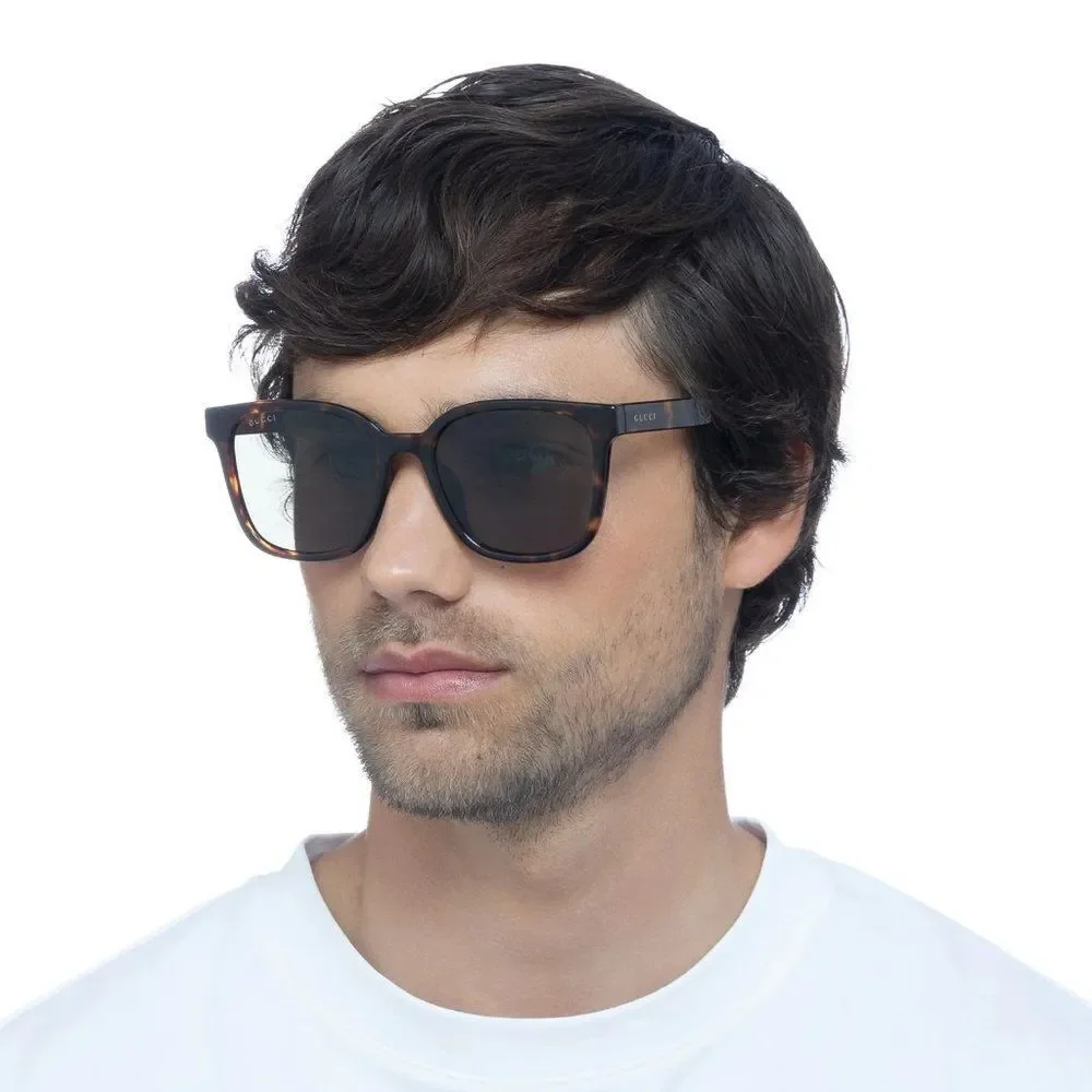 NEW Gucci GG1346SK 001 Black Grey Square Unisex Sunglasses GG 1346SK